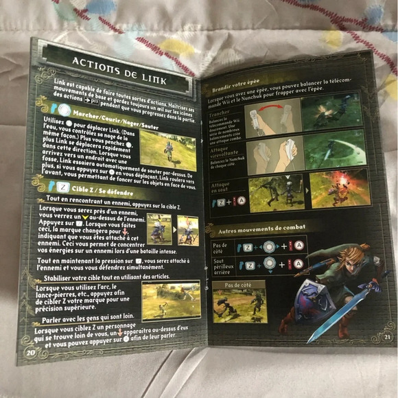 The Legend  of Zelda Twilight Princess Wii French Manual ONLY Mode D’emploi - Picture 3 of 3